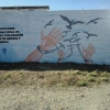 imagen del mural, 23 de septiembre trafico y explotación de mujeres 